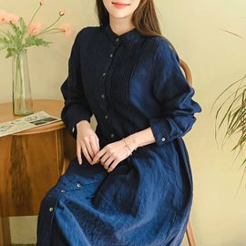 [Natural Garden] MADE N Pintuck Strap Linen Dress_High quality material, pintuck line, linen material_ Made in KOREA